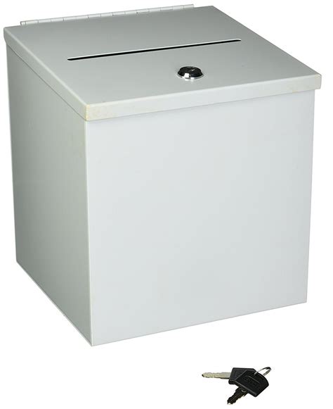 suggestion key box white metal|Metal Suggestion Boxes .